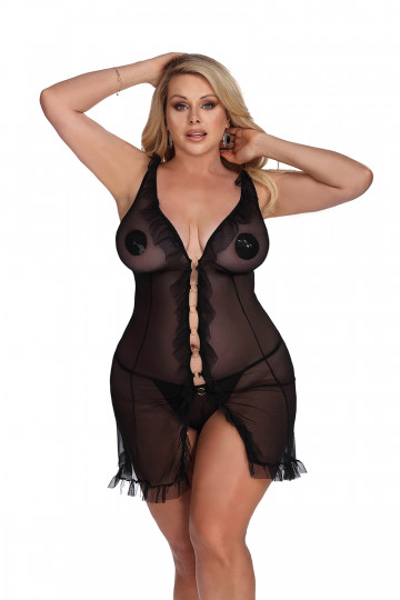 Nuisette Chic Noire Grande Taille 