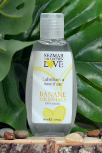Lubrifiant Base Eau 100% Naturel Banane Milkshake 90 ml Sezmar