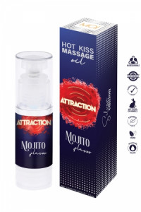 Huile de Massage Hot Kiss Mojito Attraction cosmetics