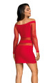 Robe Rouge Sexy Tulle Transparent Axami