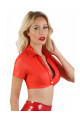 Top Col Weetlook Rouge Boutons Préssion Soisbelle