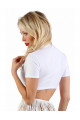 Top Col Weetlook Blanc Boutons Préssion Soisbelle