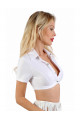 Top Col Weetlook Blanc Boutons Préssion Soisbelle