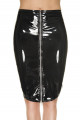 Jupe Fetish Vinyl Noir devant Total Zip 