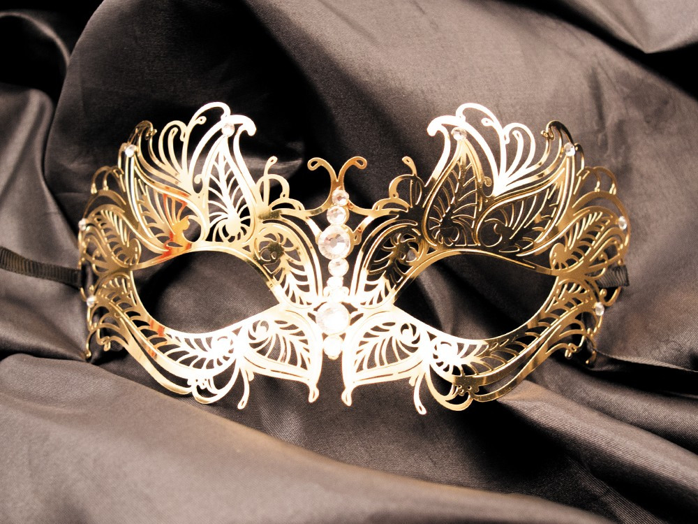 Masque Vénitien Luxe en Strass et Métal - Mariage et Déco