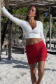 Jupe Taille S/M Courte Moulante Rouge Marina Be lily By Look Me