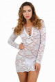 Robe Lingerie Taille S/M Blanche Dentelle Lacée Spazm Clubwear By Soisbelle
