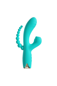 Vibro Lapin Triple Stimulation USB Turquoise Snappy Bunny NV TOYS