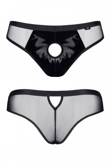 Slip Brésilien Noir Ouvert