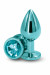 Plug Anal Bijou Aluminium Chromé Vert Taille M