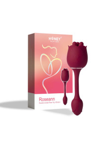 Vibro en Forme de Rose à Double Extrémité Roseann Honey Play box