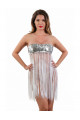 Robe ou Jupe Sequin à Franges Argent Spazm