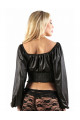 Top Court Sexy Manches Longues Noir Spazm Clubwear By Soisbelle