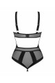 Body Coquin Ouvert Chic Amoria Noir Obsessive