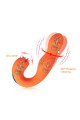 Vibro Tête Rotative Et Stimulateur Clitoridien Orange