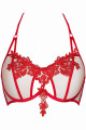 Soutien Gorge Rouge Broderie Sexy Chic Axami