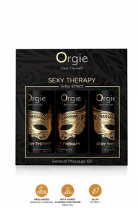 Coffret 3 Huiles de Massage Sensuel Sexy Therapy Collection Orgie
