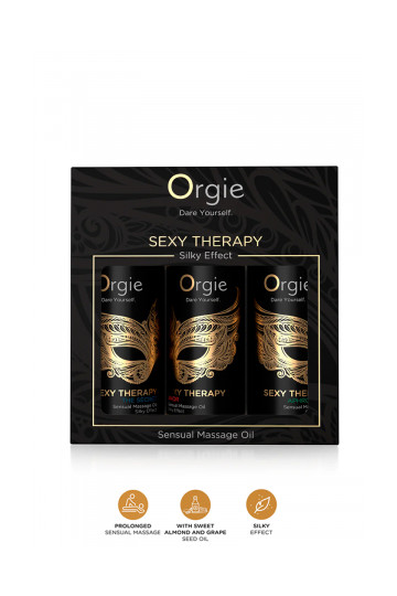 Coffret 3 Huiles de Massage Sensuel Sexy Therapy Collection