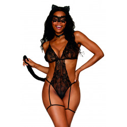 Costume Chatte Sexy 4 Pièces