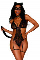 Costume Chatte Sexy 4 Pièces