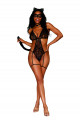 Costume Chatte Sexy 4 Pièces Dreamgirl