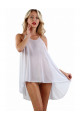 Robe Voile Blanche Transparente Spazm Clubwear By Soisbelle