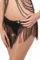 Mini Jupe en Perles Noire Spazm Clubwear By Soisbelle