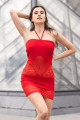 Robe Courte ClubWear Rouge Milena Be lily