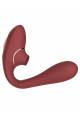 Stimulateur 2 en 1 Clitoris sur Membrane et Vibromasseur Point G USB Bordeau Flexible 