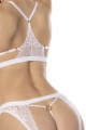 Ensemble Sexy Blanc Culotte String Ouverte Soutien Gorge Armatures Mapalé