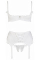 Ensemble Sexy Ouvert 3 Pièces Blanc Cotelli lingerie