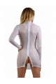 Robe Sexy Transparence Blanche Zip Dos Spazm Clubwear By Soisbelle