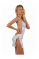 Robe Clubwear Wetlook Effet Métal Blanc Dos Nu Spazm Clubwear By Soisbelle