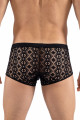 Boxer noir résille brodée Shinny - LM2407-67BLK LOOK ME