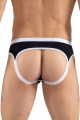 Jock Strap Homme Noir Air Shot LOOK ME