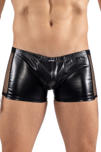 Boxer noir Black Desire en simili cuir - LM2401-67BLK