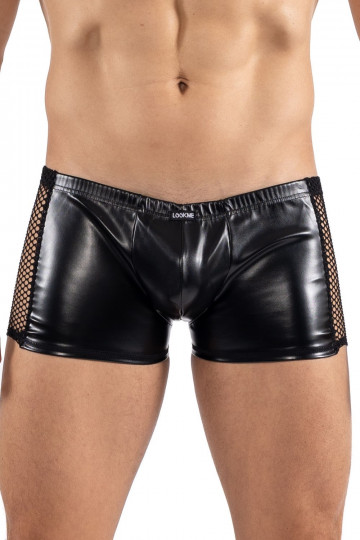 Boxer Noir Black Desire Simili Cuir