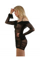 Robe Transparente Noire Epaules Nues Manches Longues Spazm Clubwear By Soisbelle