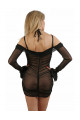 Robe Transparente Noire Epaules Nues Manches Longues Spazm Clubwear By Soisbelle