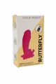 Mini Vibromasseur avec Stimulateur Clitoridien Papillon Rose USB Coeur Ardent