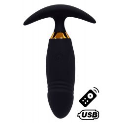 Plug Anal Vibrant Noir Long USB Télécommandé