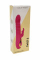 Vibromasseur Rabbit va-et-vient Rose USB Silicone Médicale Coeur Ardent