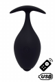 Plug Vibrant Anal Noir USB Télécommande Coeur Ardent