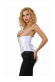 Large Serre Taille Satin Blanc Lacé Dos Spazm Clubwear By Soisbelle