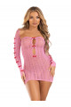 Robe Moulante Rose Avec Boléro Leg Avenue