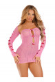 Robe Moulante Rose Avec Boléro Leg Avenue