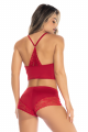 Pyjama 2 Pièces Top et Short Rouge Mapalé