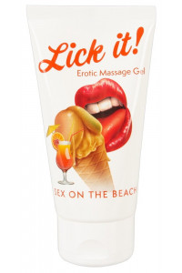 Lubrifiant et Gel de Massage Végétalien Comestible Sex on the Beach Goût Fruité Lick it !