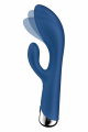 Vibro Rabbit USB Tête Rotative Bleu Spinning Rabbit 1 Satisfyer