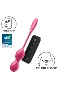 Boules de Geisha Vibrantes Télécommandées Fushia Love Birds 2 Satisfyer